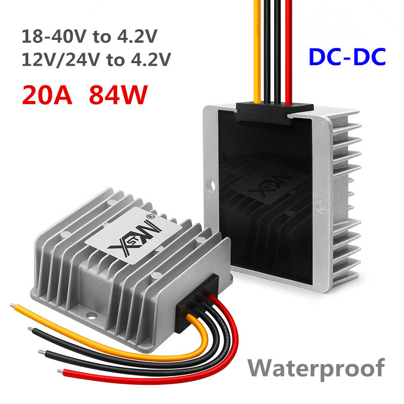20A 84W Waterproof DC-DC Converter 8-40V to 4.2V Step-Down Module