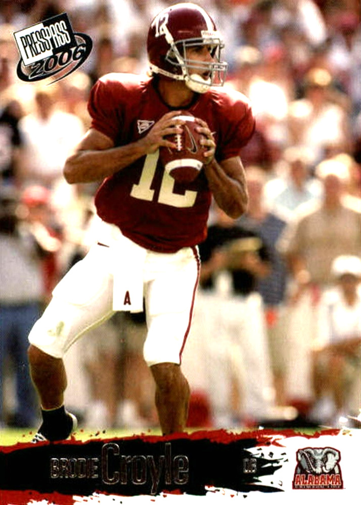 2006 Press Pass #1 Brodie Croyle RC Alabama Crimson Tide Kansas City Chiefs