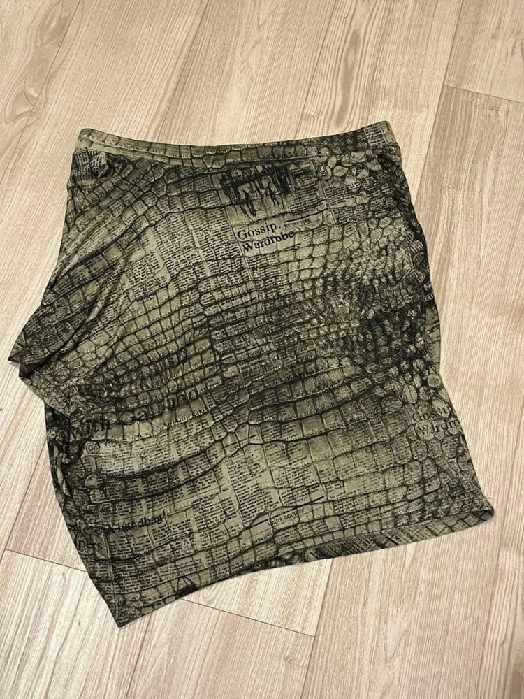 Vintage JOHN GALLIANO Tube Top M Rare Newspaper Design