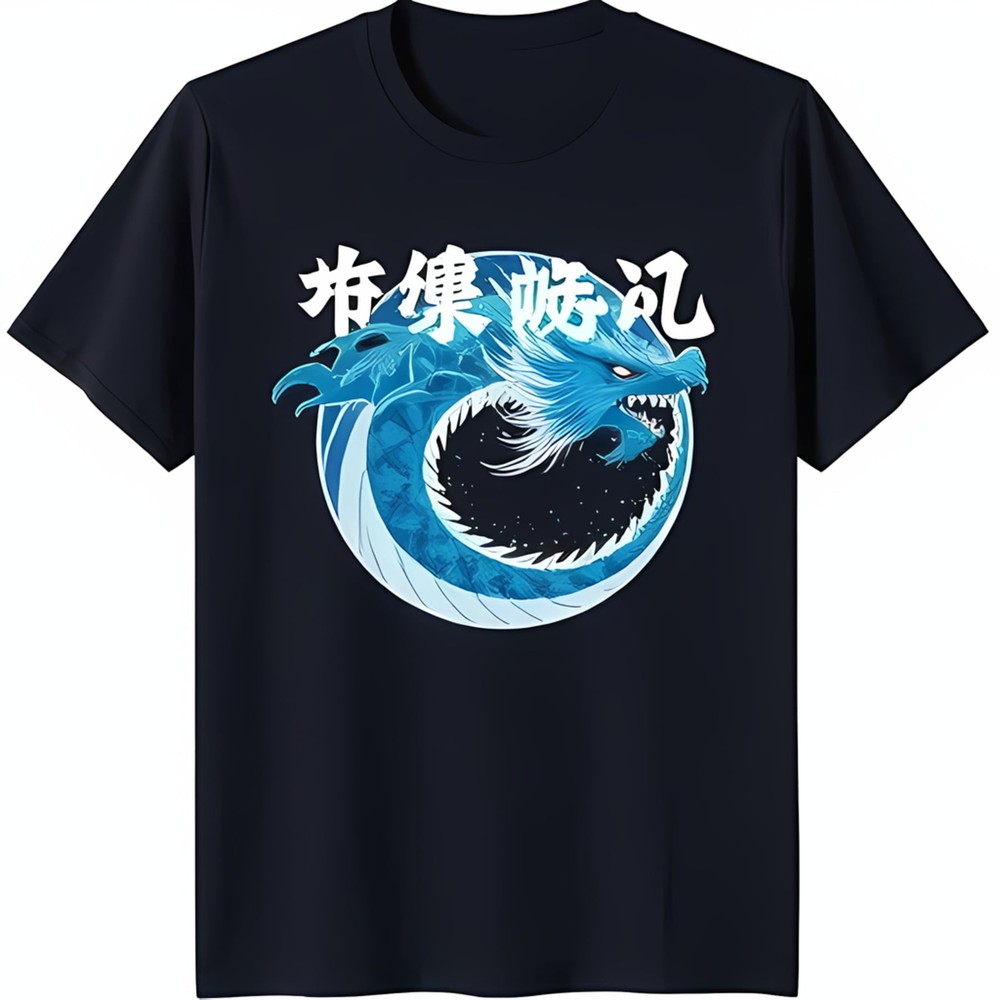 Men's Black T-Shirt with Fierce Design and Print