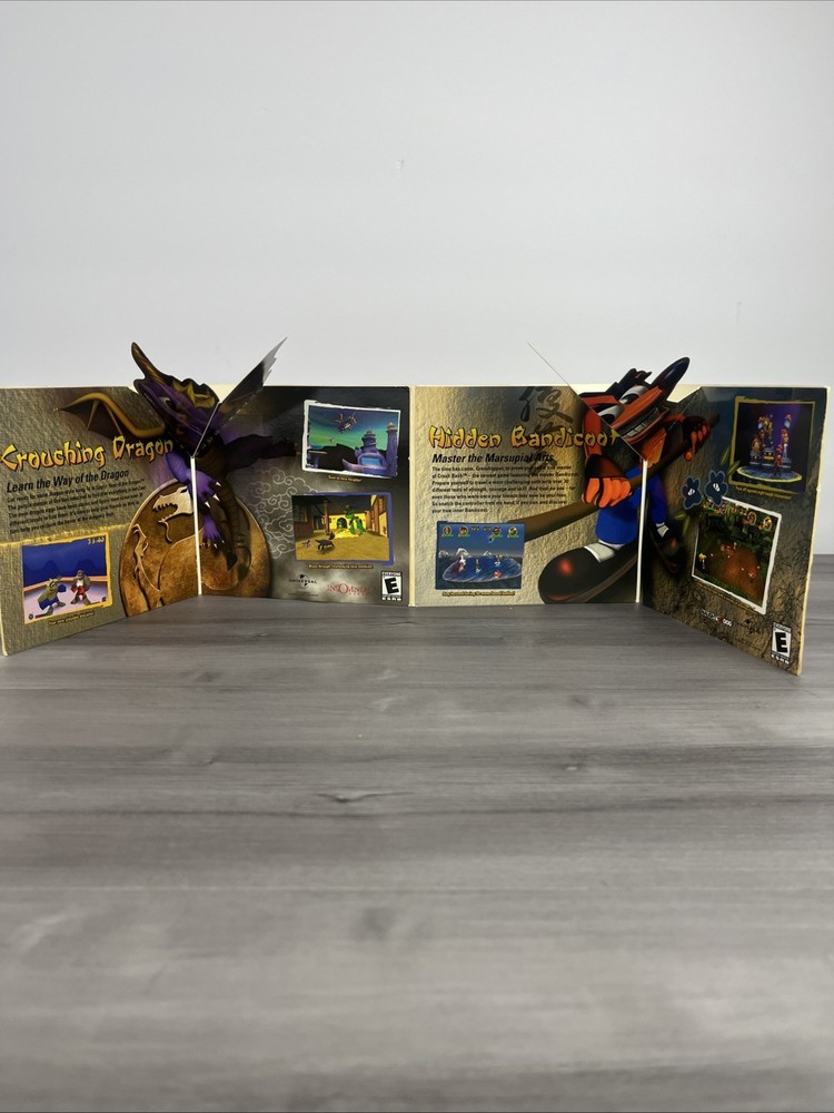 Crash Bash / Spyro Year of the Dragon Playstation 1 PS1 Promo Demo Disc & Sleeve