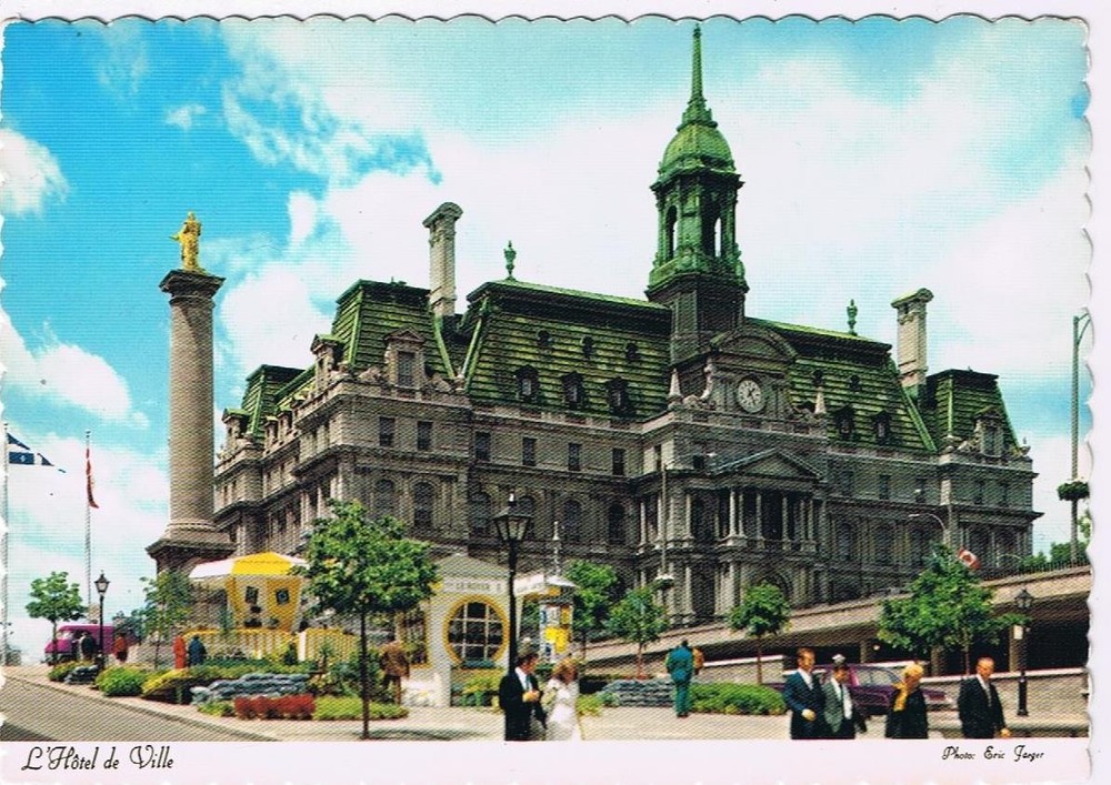 Quebec Postcard Montreal Hotel de Ville City Hall
