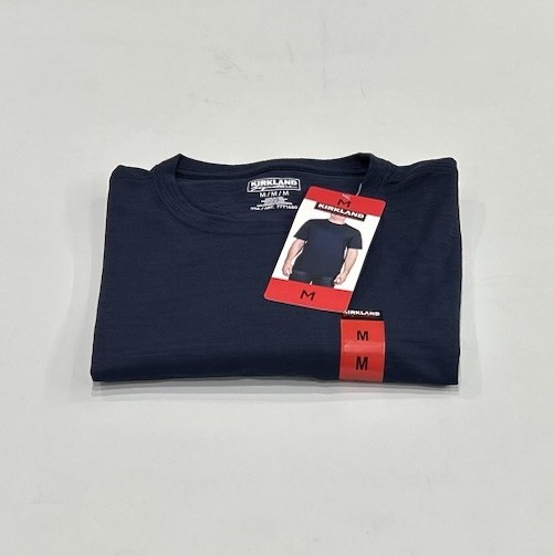 Kirkland Signature Men’s Pima Cotton Slub Tee, Blue, Size M