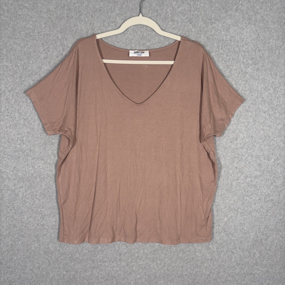 Double Zero Shirt Medium Slouchy Oversized Neutrals Basic Minimal Thin Stretch