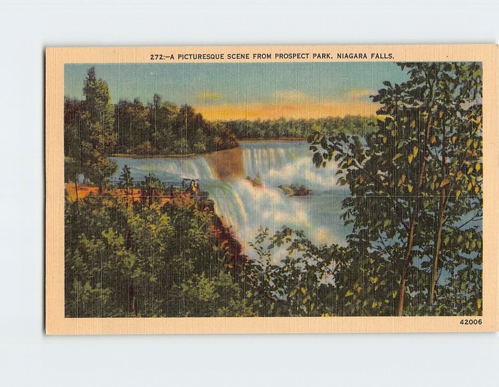 Postcard Picturesque Scene from Prospect Park Niagara Falls NY USA