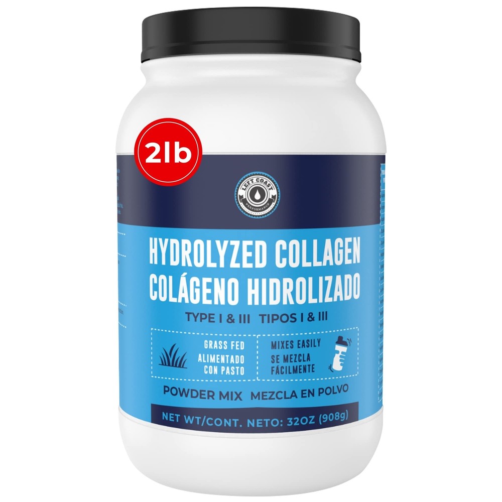 Hydrolyzed Collagen Powder 2lb for Women & Men with Collagen Peptides