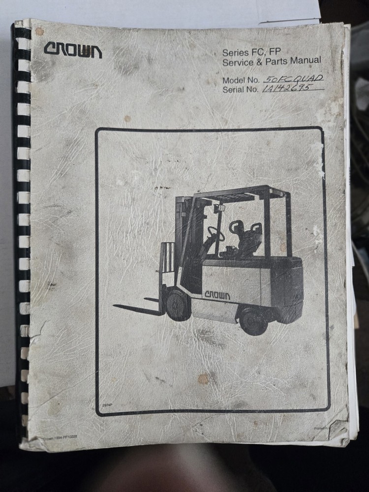 Crown 50Fc Fp Series Service Parts Manual Forklift Manual