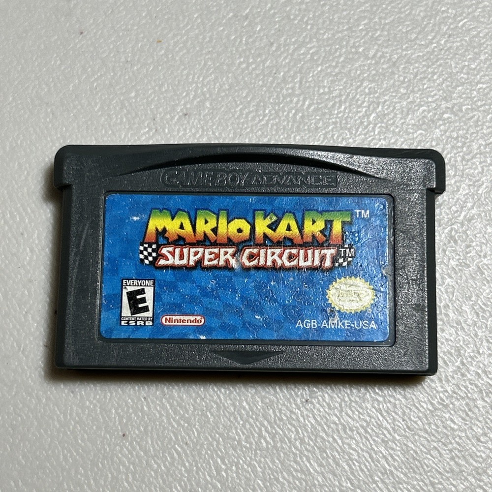 Game Boy Advance Mario Kart Super Circuit GBA 2001 Cartridge Tested Working