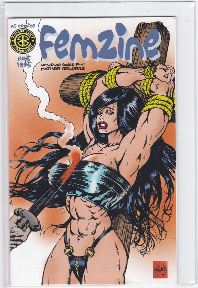 FEMZINE #5 (AC Comics) NM High Grade Bondage Cover LOW PRINT RARE HTF WOW! NICE!-image