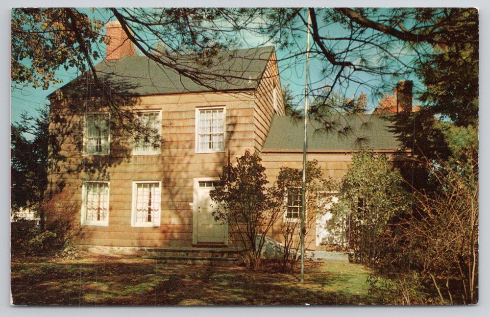 Walt Whitman Homestead Long Island NY Postcard Historic Home Plastichrome
