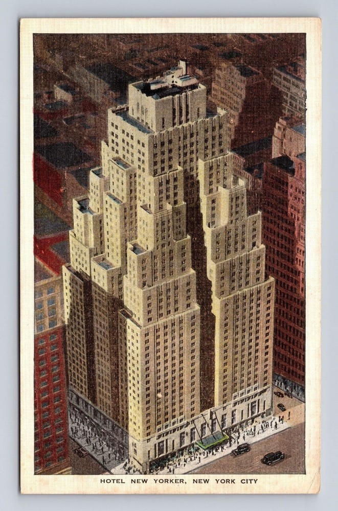 New York City NY-New York, Hotel New Yorker Advertising, Vintage Postcard