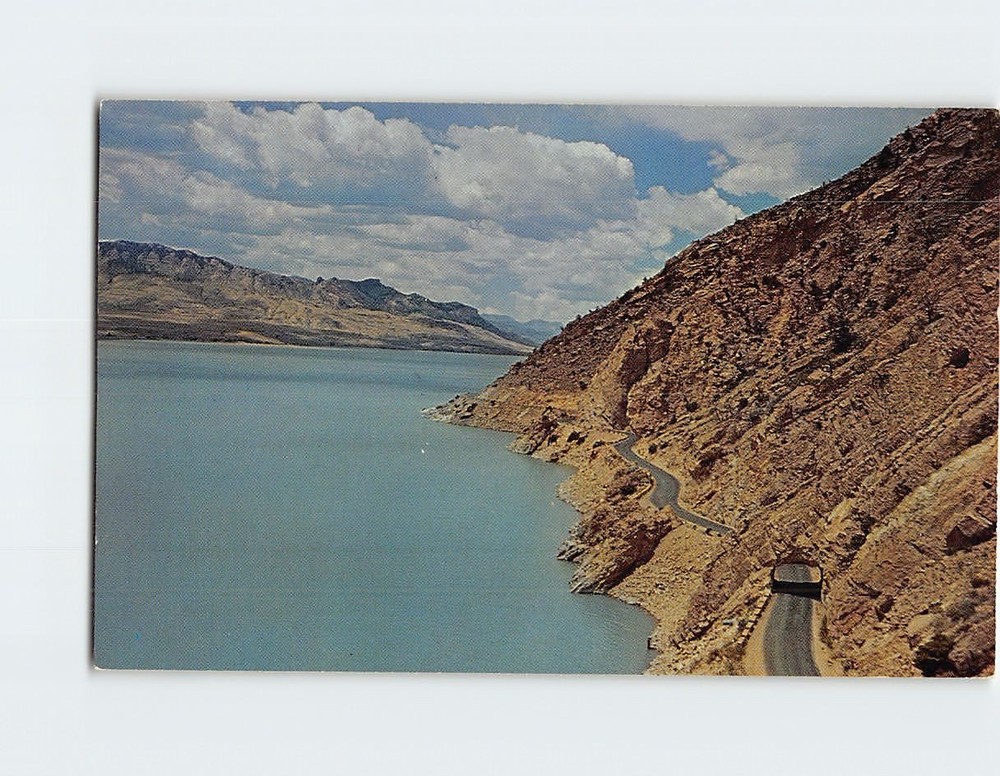 Postcard Lake Shore Drive Buffalo Bill Reservoir Wyoming USA
