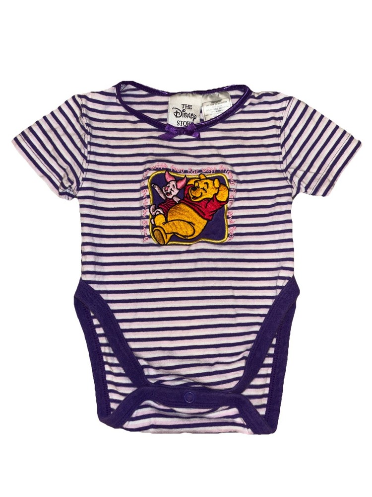 Vintage Y2K Winnie The Pooh and Piglet The Disney Store Baby Bodysuit  3-6m