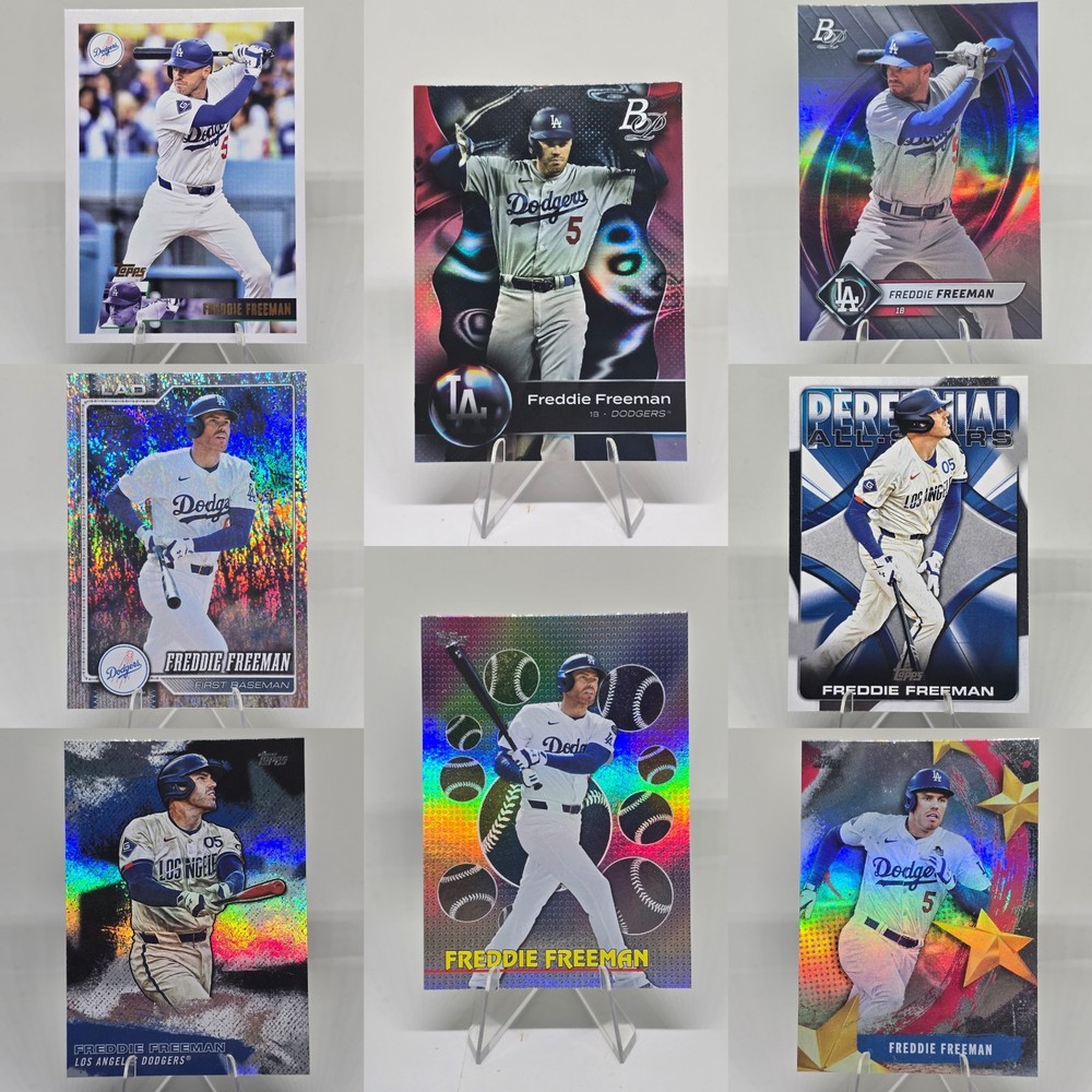 Freddie Freeman 2025 Topps 8 Card Lot Los Angeles Dodgers Inserts