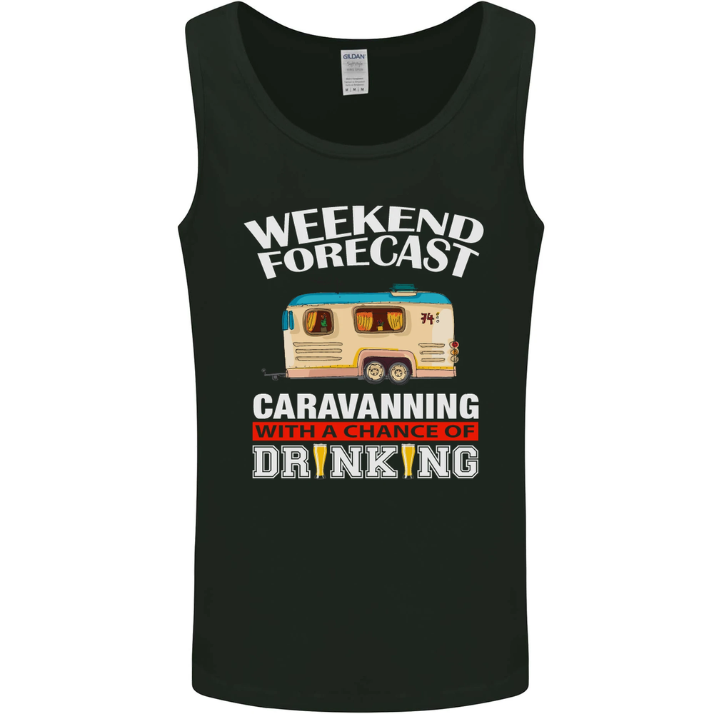 Caravan Weekend Forecast Caravanning Mens Vest Tank Top