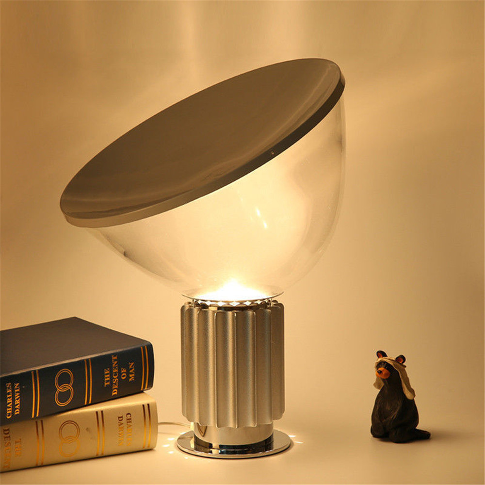 Taccia Table Lamp Achille Castiglioni Desk Light Lighting Black Silver Modern-image