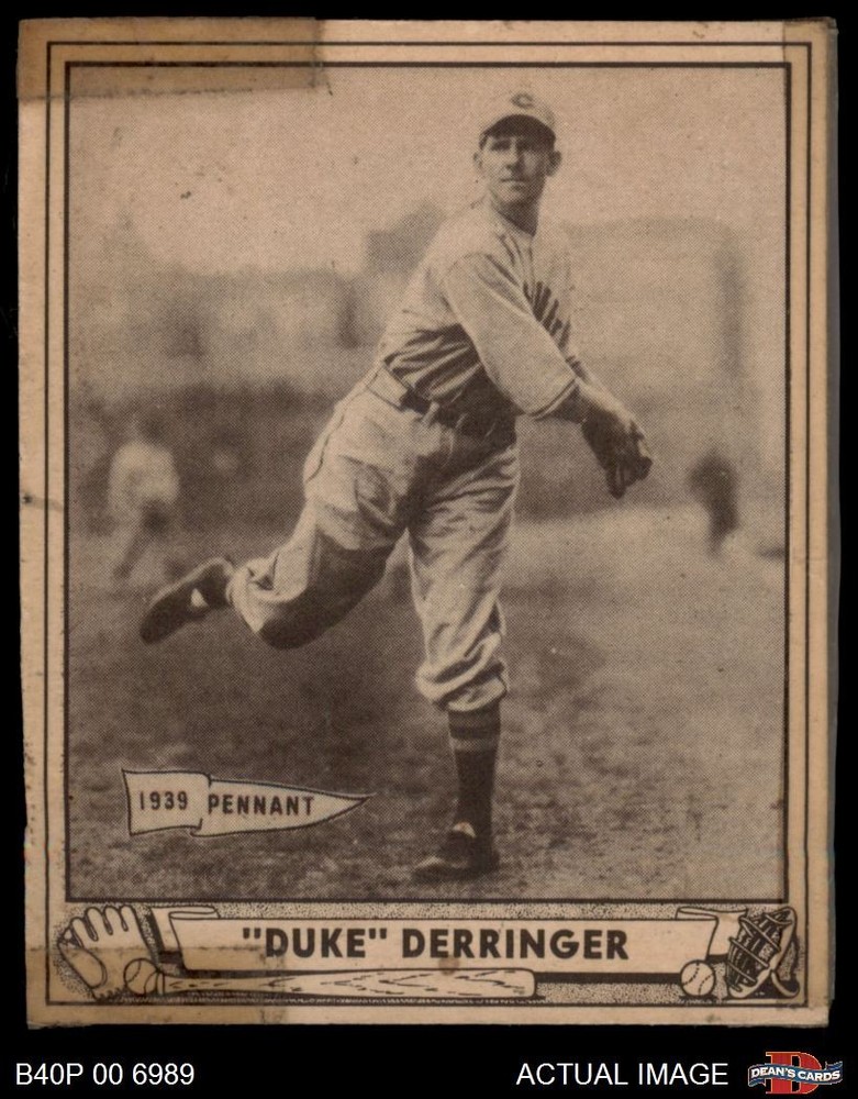 1940 Play Ball #74 Paul Derringer Reds AUTHENTIC