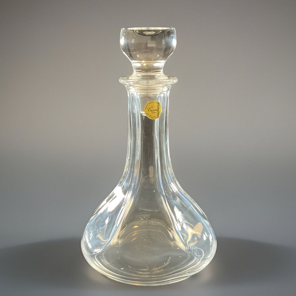 Cristal Genuine Lead Crystal Decanter w/ Stopper 24% PbO Vintage Made In France