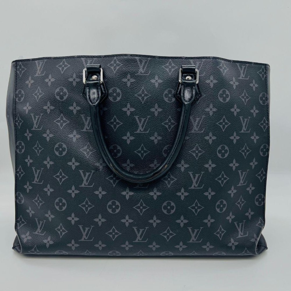 Louis Vuitton Monogram Eclipse Grand Sac Black Canvas Tote Bag M44733