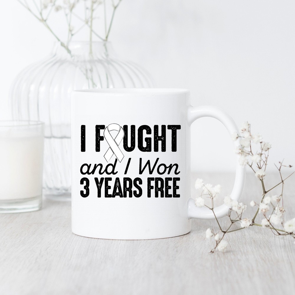 Lung Cancerversary 3 Years Free Mug Lung Cancer Survivor Lung Cancer Fighter