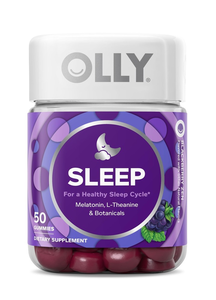 Melatonin Sleep Gummy 3mg with L-Theanine Chamomile Lemon Balm Blackberry Flavor