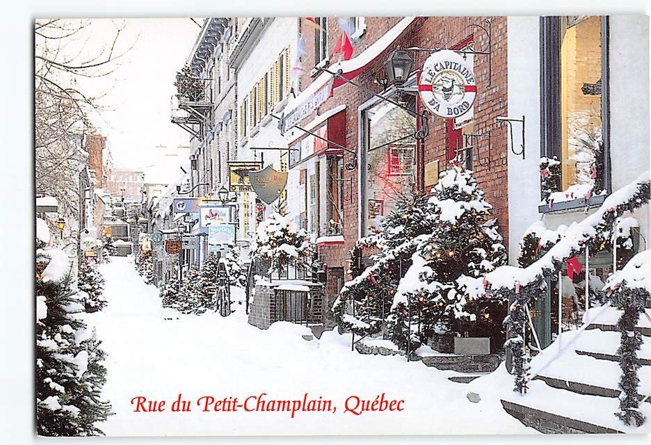 Postcard Rue du Petit-Champlain Quebec Canada