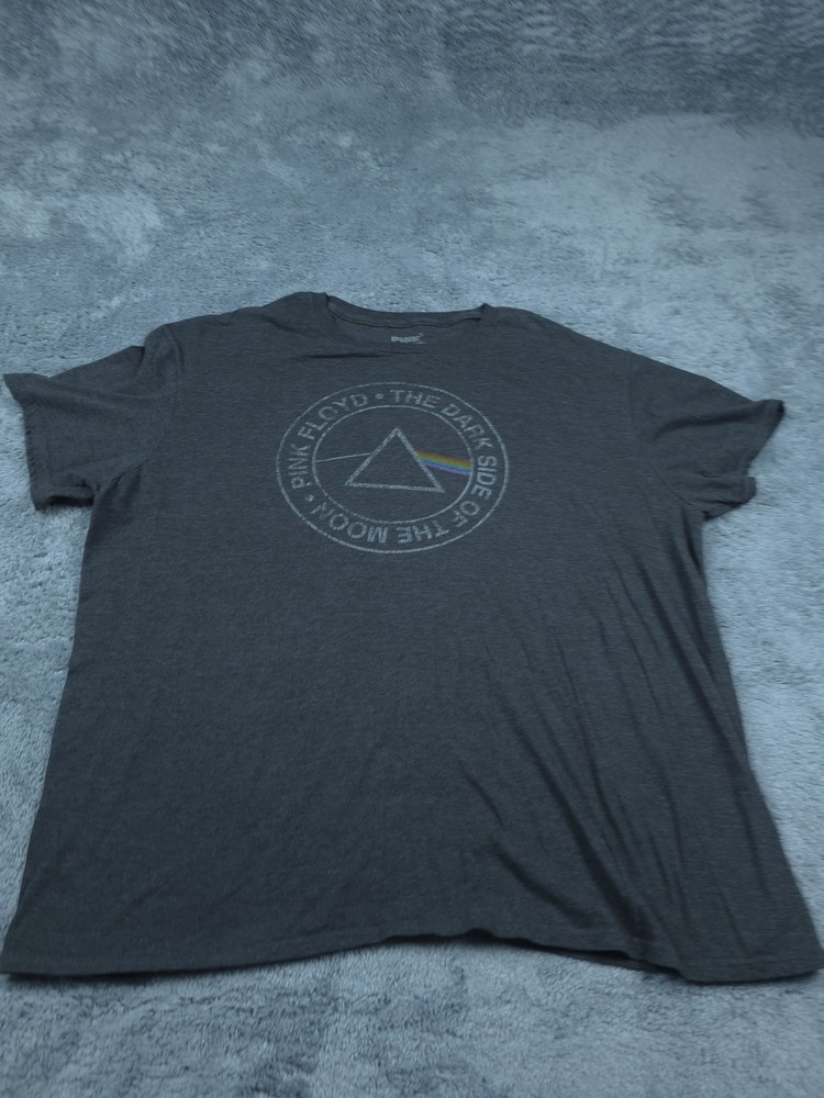 Pink Floyd Shirt Mens 2XL Gray The Dark Side Of The Moon Graphic Band Tee Music