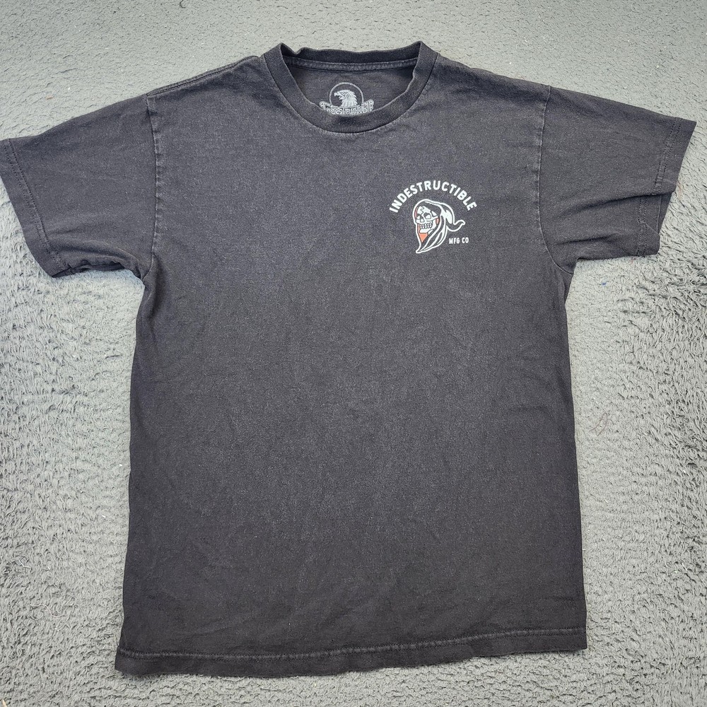 Indestructible MFG Co Shirt Mens Medium Black Grim Reaper Graphic T-Shirt Tee