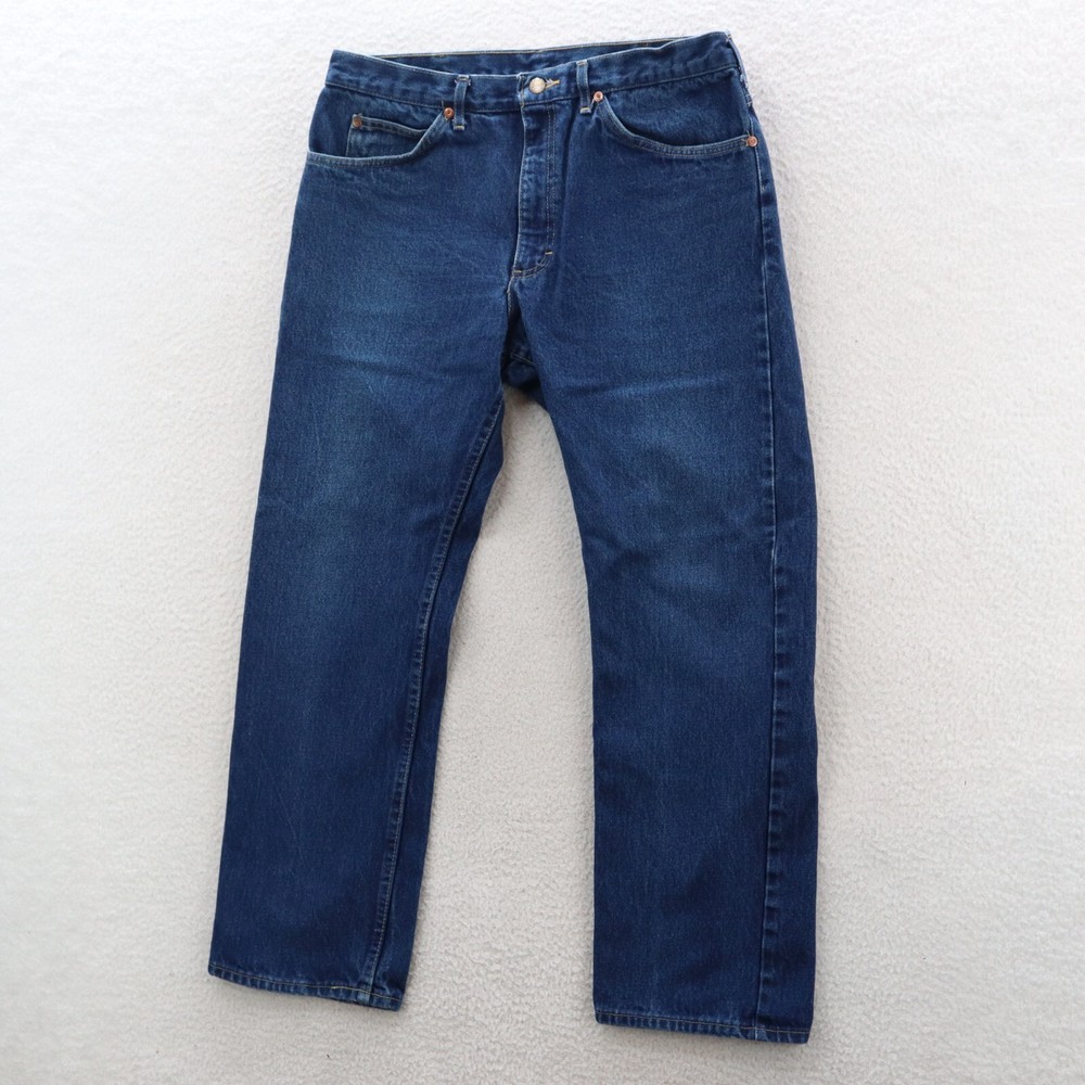 Vintage Lee Riders 36x30 Medium Wash Denim Jeans with Talon Zipper USA Made