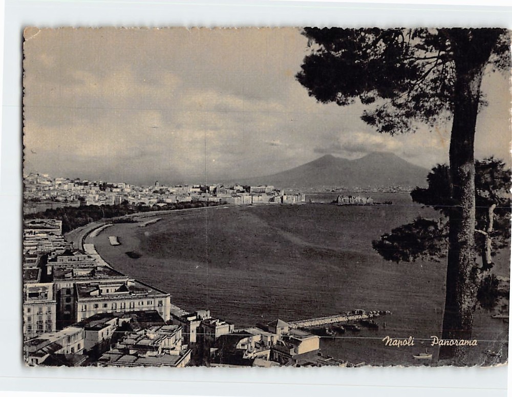 Postcard Panoramic View Naples Italy