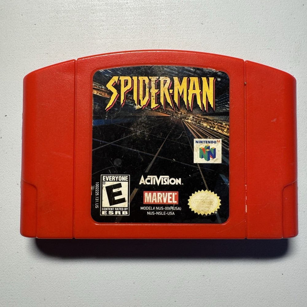 Spider-Man Nintendo 64 N64 Authentic Game Rare Red Cartridge Only 2000 Vintage
