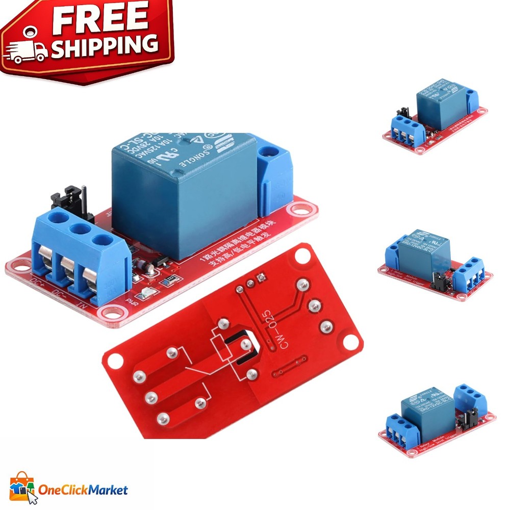 Reliable 12V Relay Module with Optocoupler Isolation - Adjustable Trigger Modes