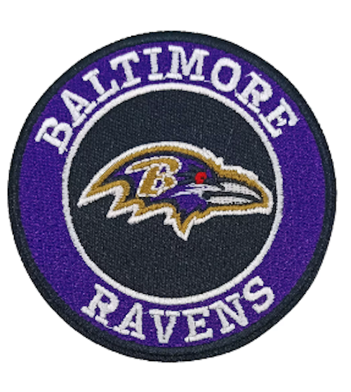 BALTIMORE RAVENS - NFL -  NATIONAL FOOTBALL LEAGUE - Embroidered Iron On Patch