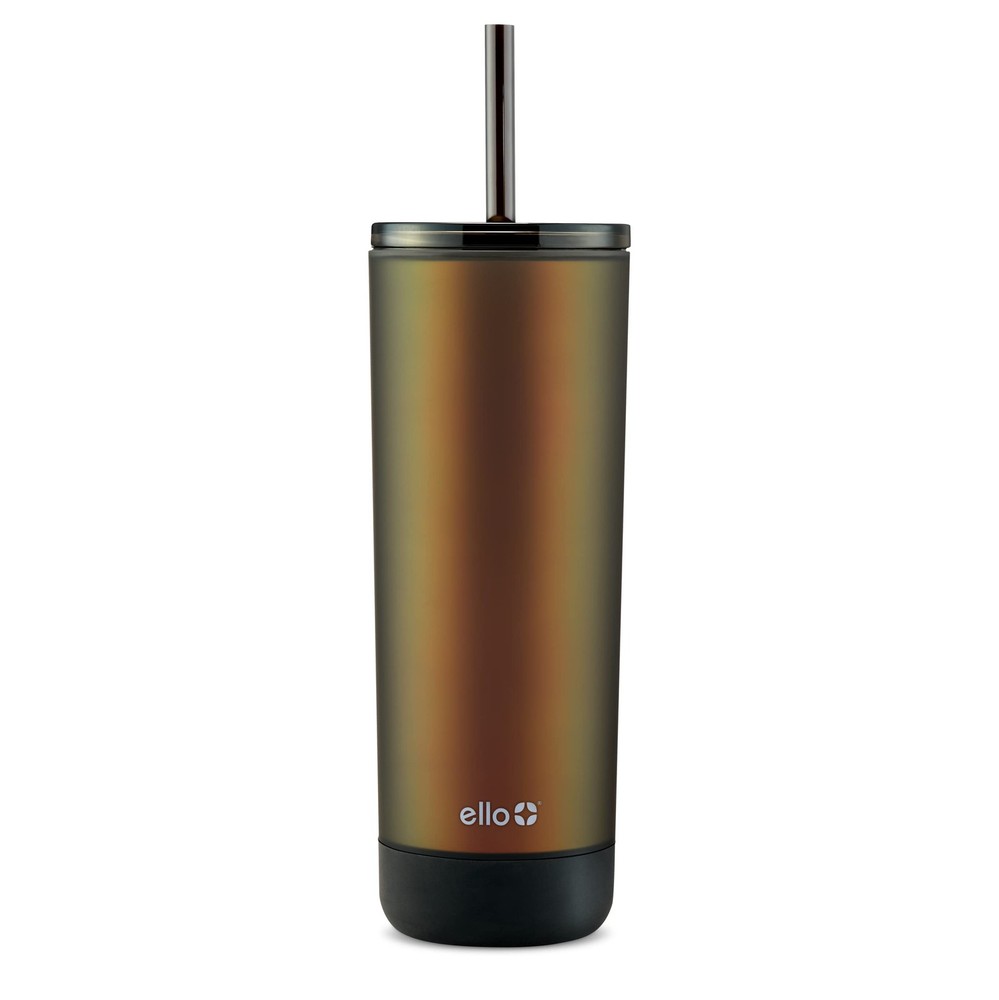 Monterey 24oz Plastic Tumbler with Straw and Built-In Silicone Coaster - Premium Leakproof Design