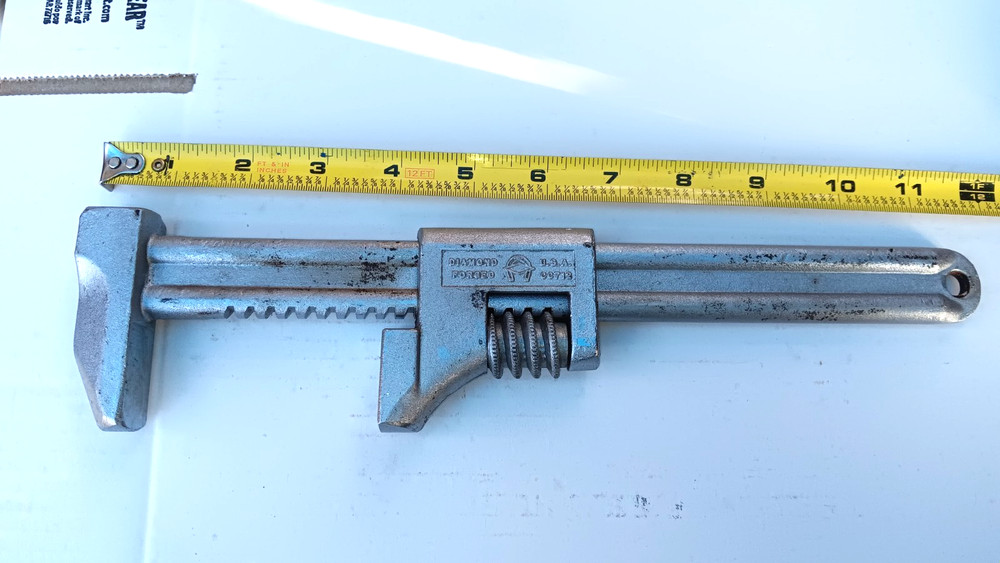 Vintage Diamond Forged Monkey Wrench Horseshoe CC712 USA