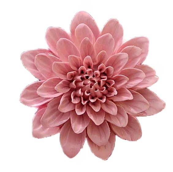 AMERRY Ceramic Wall Art - 3D Flower Hanging Sculpture, Handmade Porcelain Dec...