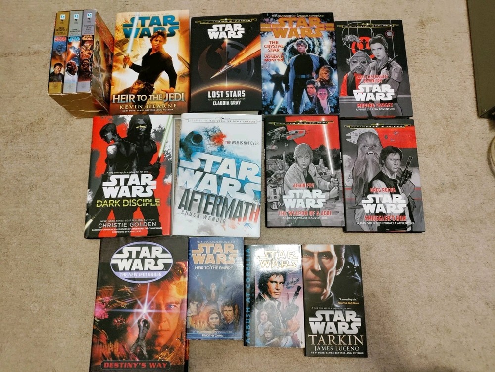 Star Wars 15 Book Lot Crystal Star, Heir To The Jedi, Jedi Order Jedi Search
