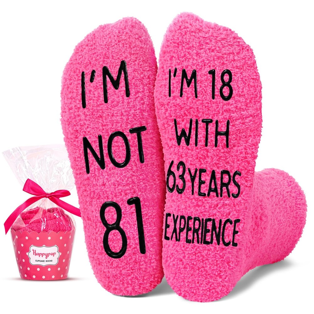Birthday Gifts for Women 81-84 Year Old Lady Socks Novelty Present Idea