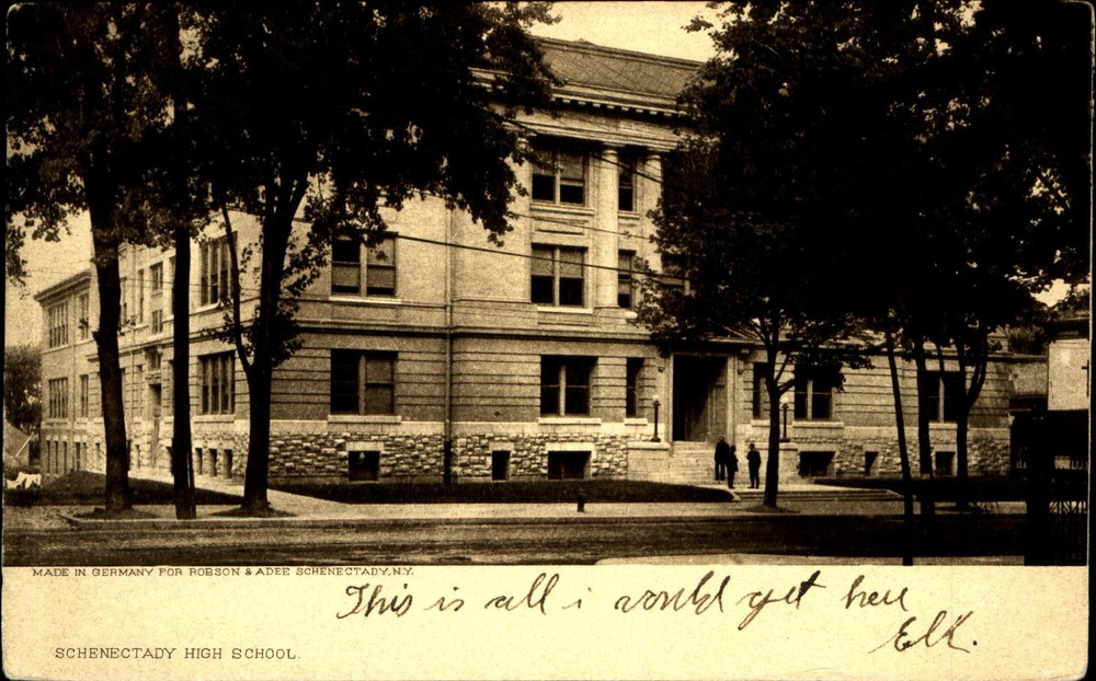 Schenectady High School ~ New York NY ~ UDB postcard mailed 1906