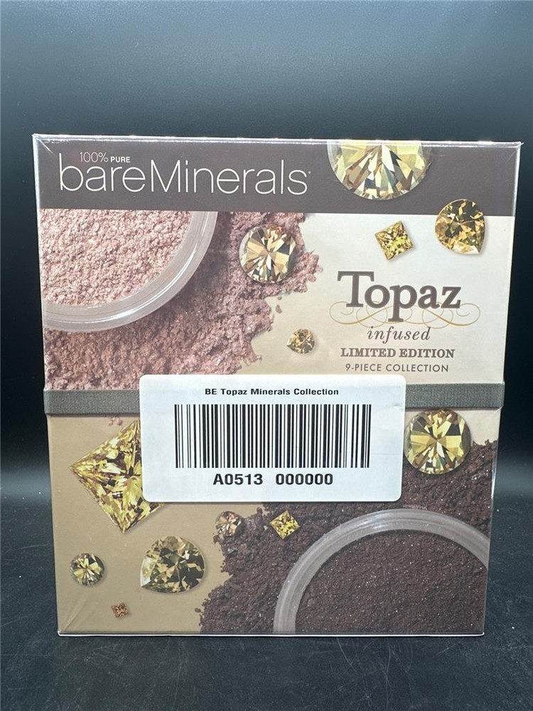 bareMinerals TOPAZ 9 Piece Collection Eyecolor Liner Shadow Blush Brushes Veil