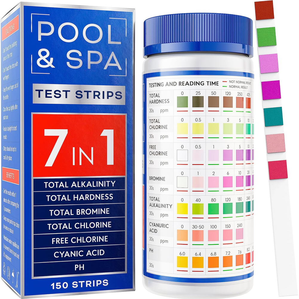 All-New 2025 Pool and Spa Test Strips 7 in 1 Quick Superaccurate Swimming 150 Po