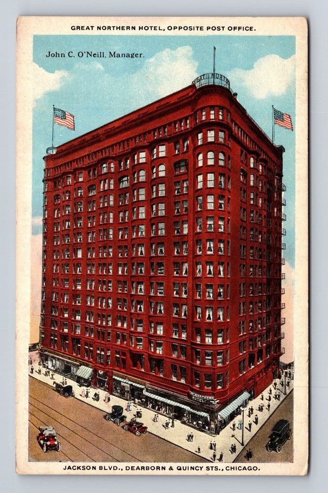 Chicago IL-Illinois, Great Northern Hotel, Advertisement, Vintage Postcard