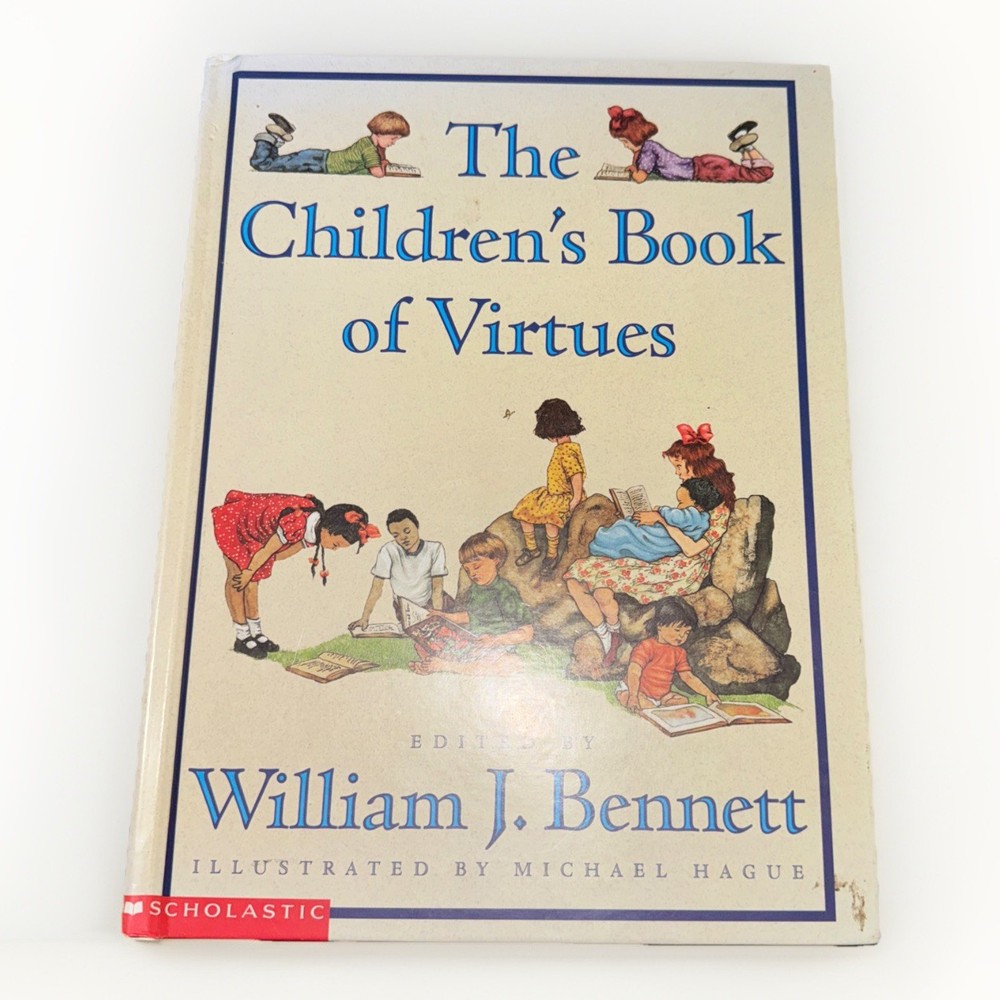 VG 1995 Hardcover First Edition The Children's Book of Virtues Hague Scholastic.