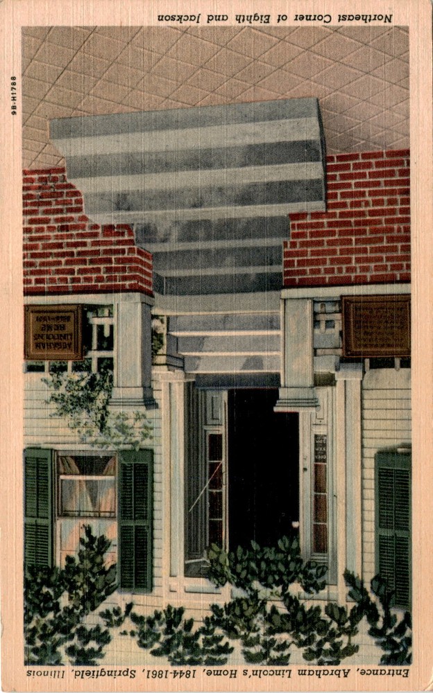 Abraham Lincoln's Home, Springfield, Illinois, Eighth and Jackson, Postcard