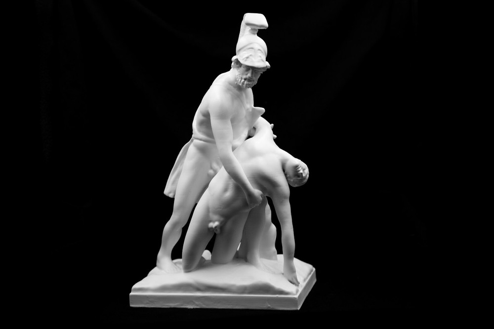 Menelaus with Patroclus Statue |  Tribute to Friendship & Loyalty | Size Option