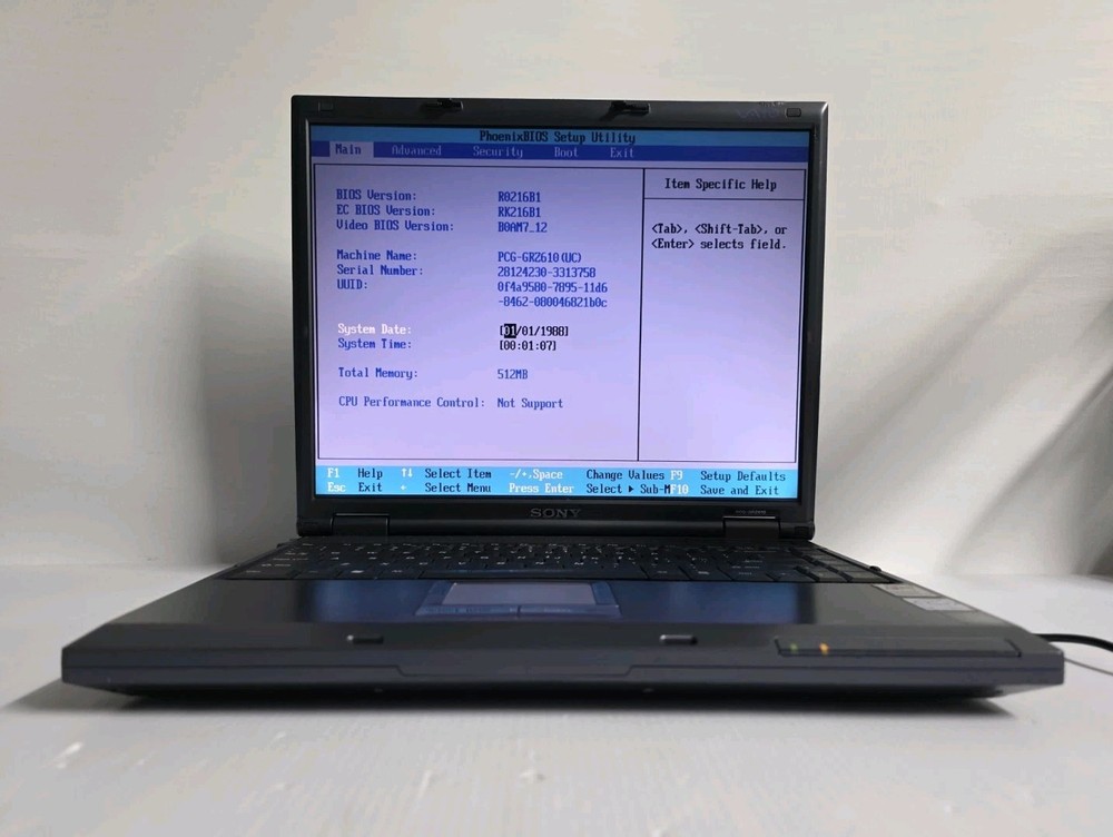 SONY Vaio PCG-GR2610 PCG-8L3L READ