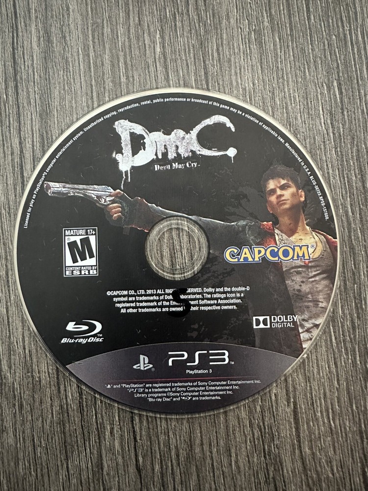 DmC: Devil May Cry (Sony PlayStation 3, 2013) Disc Only