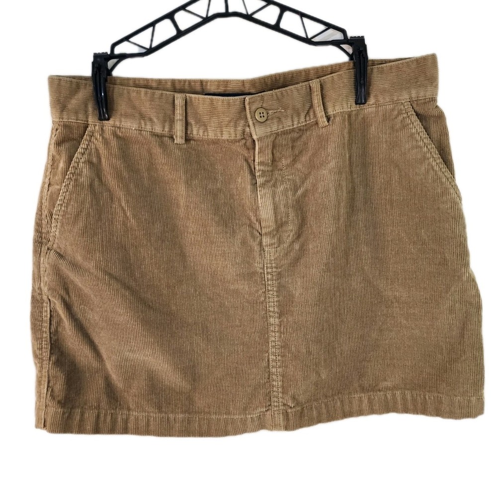 Ralph Lauren Sport Corduroy Mini Skirt Women’s Size 10 Beige Tan 100% Cotton