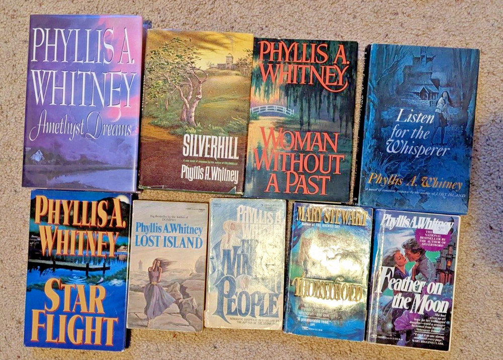Lot of 9 Phyllis A Whitney books - romantic suspense