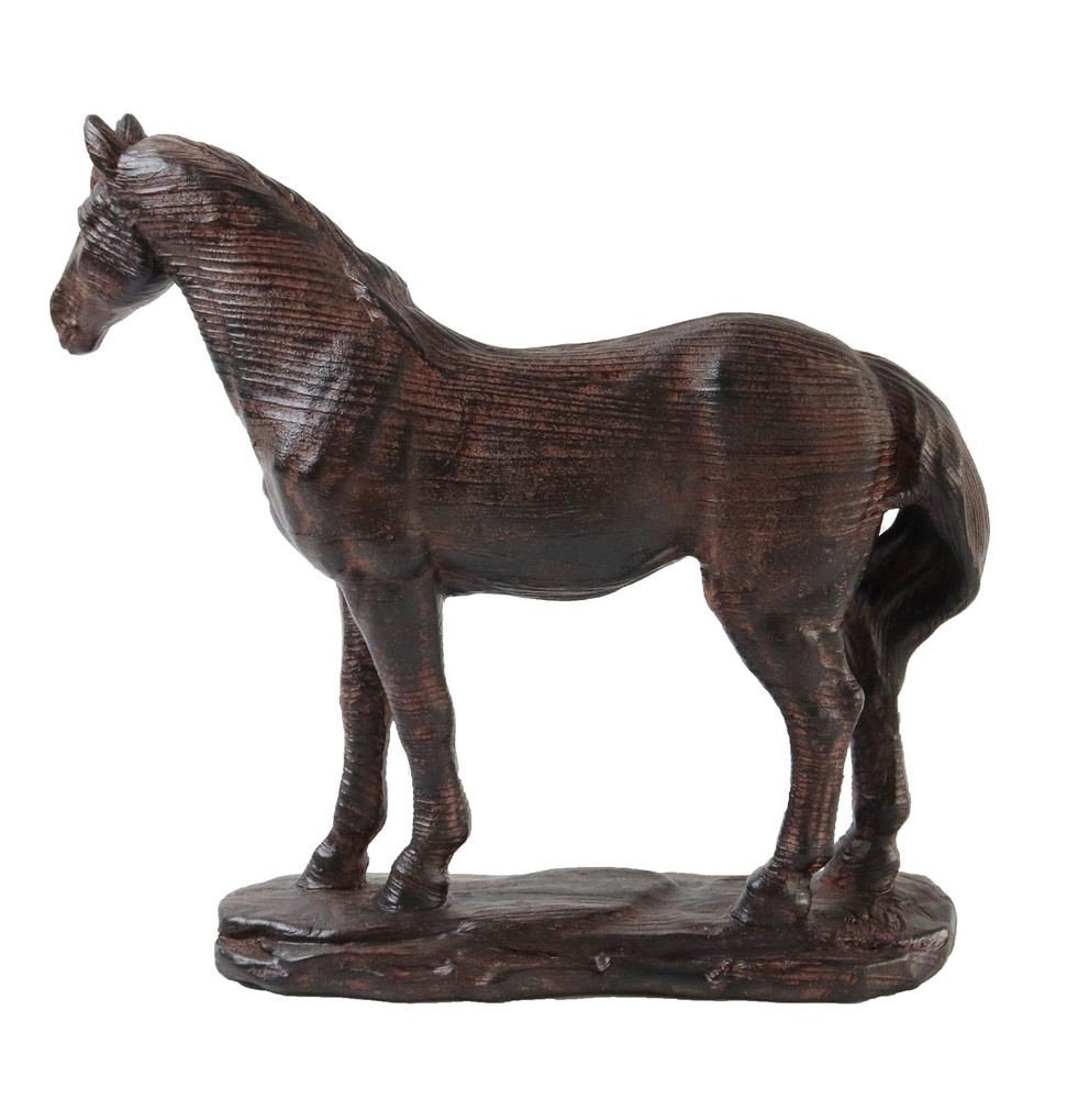 Horse Sculpture Figurine Farmhouse Rustic Western Boho Home Decor Resin